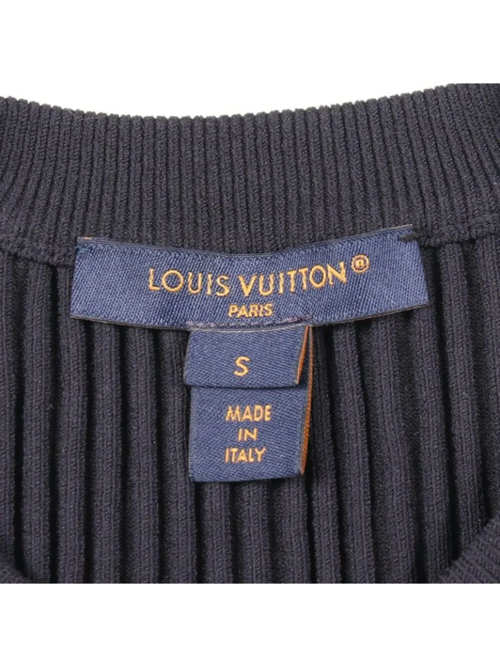 Louis Vuitton Knit Rib Chain Short Sleeve Yb9 Rayon Rib Sweater
